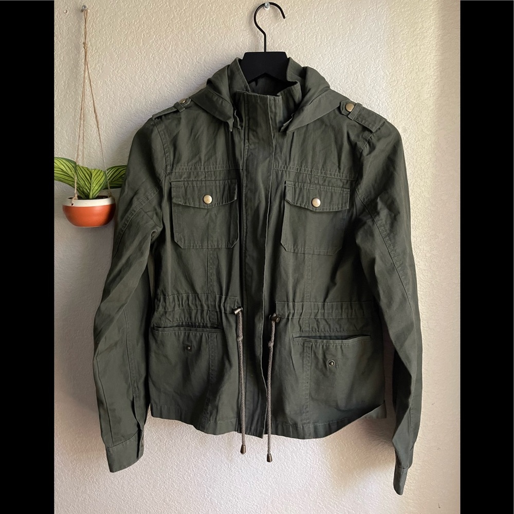 Womens green utility jacket
